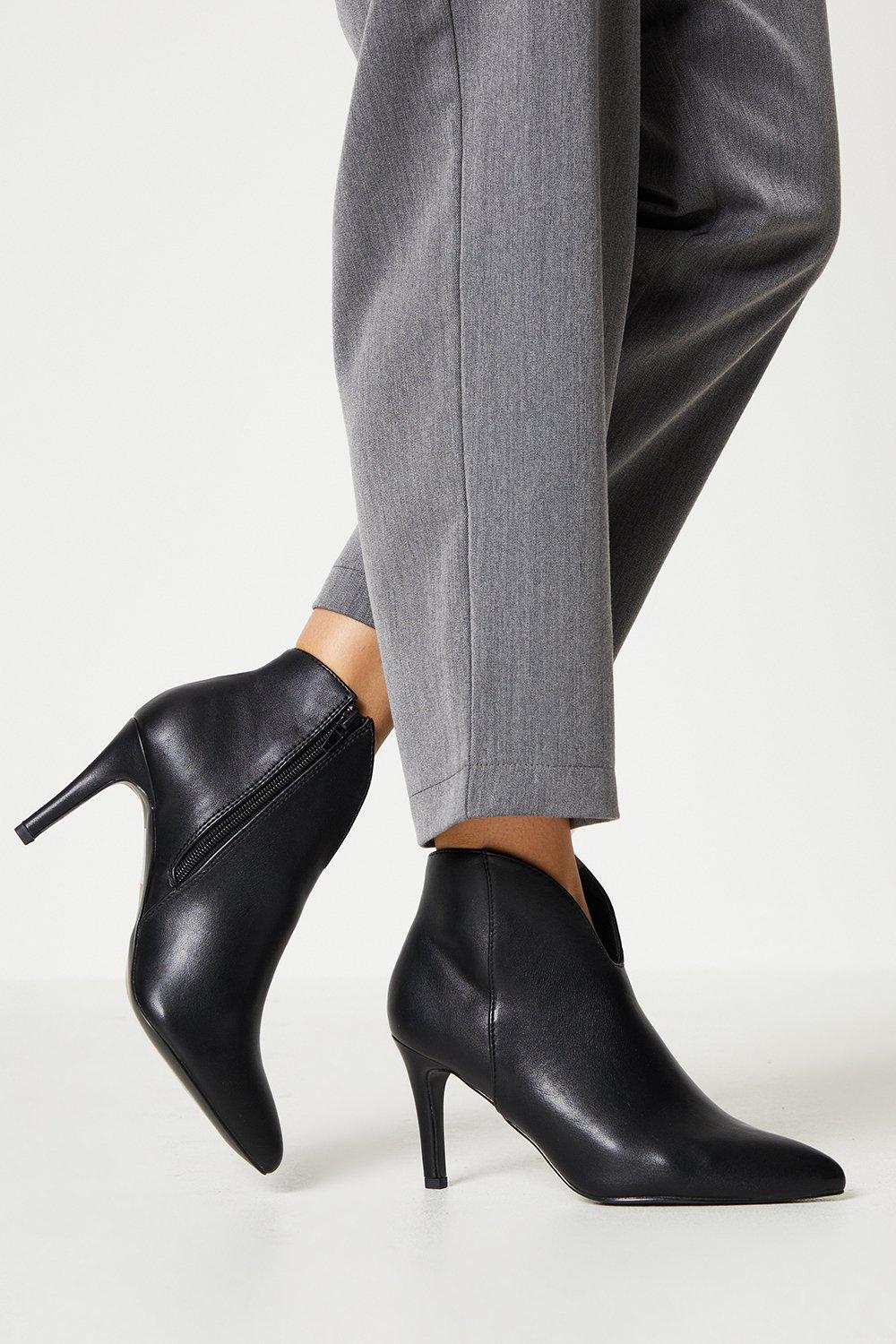 Womens Amelie Pointed Medium Stiletto Heel Shoe Boots