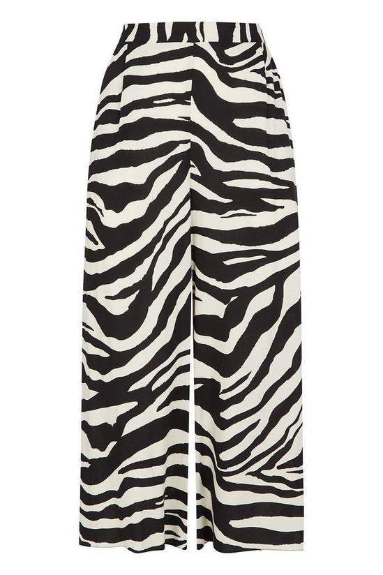 Wallis Zebra Cropped Wide Pull On Trouser 5