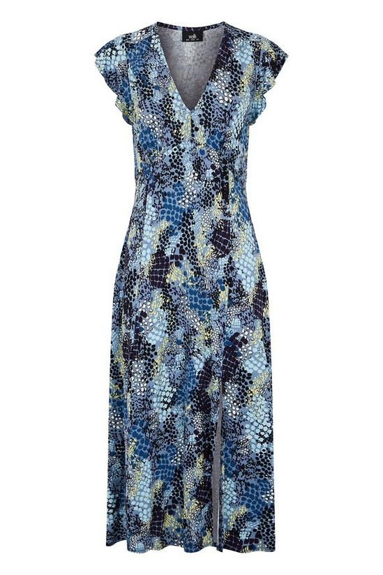 Wallis Blue Snake Print Jersey Midi Dress 5