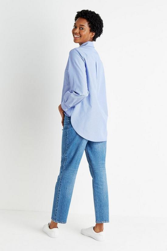 Wallis Blue Stripe Longline Shirt 4