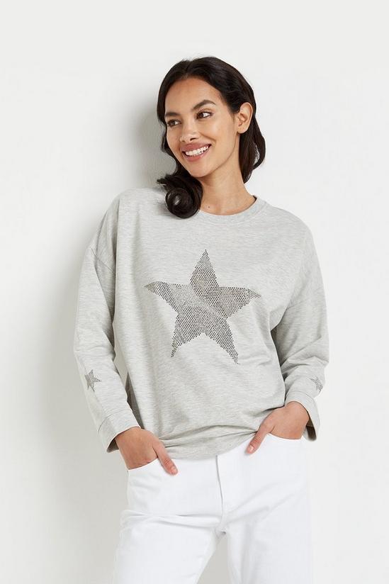 Wallis Petite Hotfix Star Sweatshirt 2
