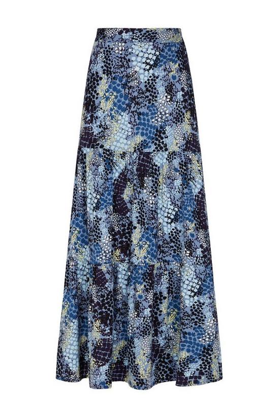 Wallis Blue Snake Jersey Skirt 5