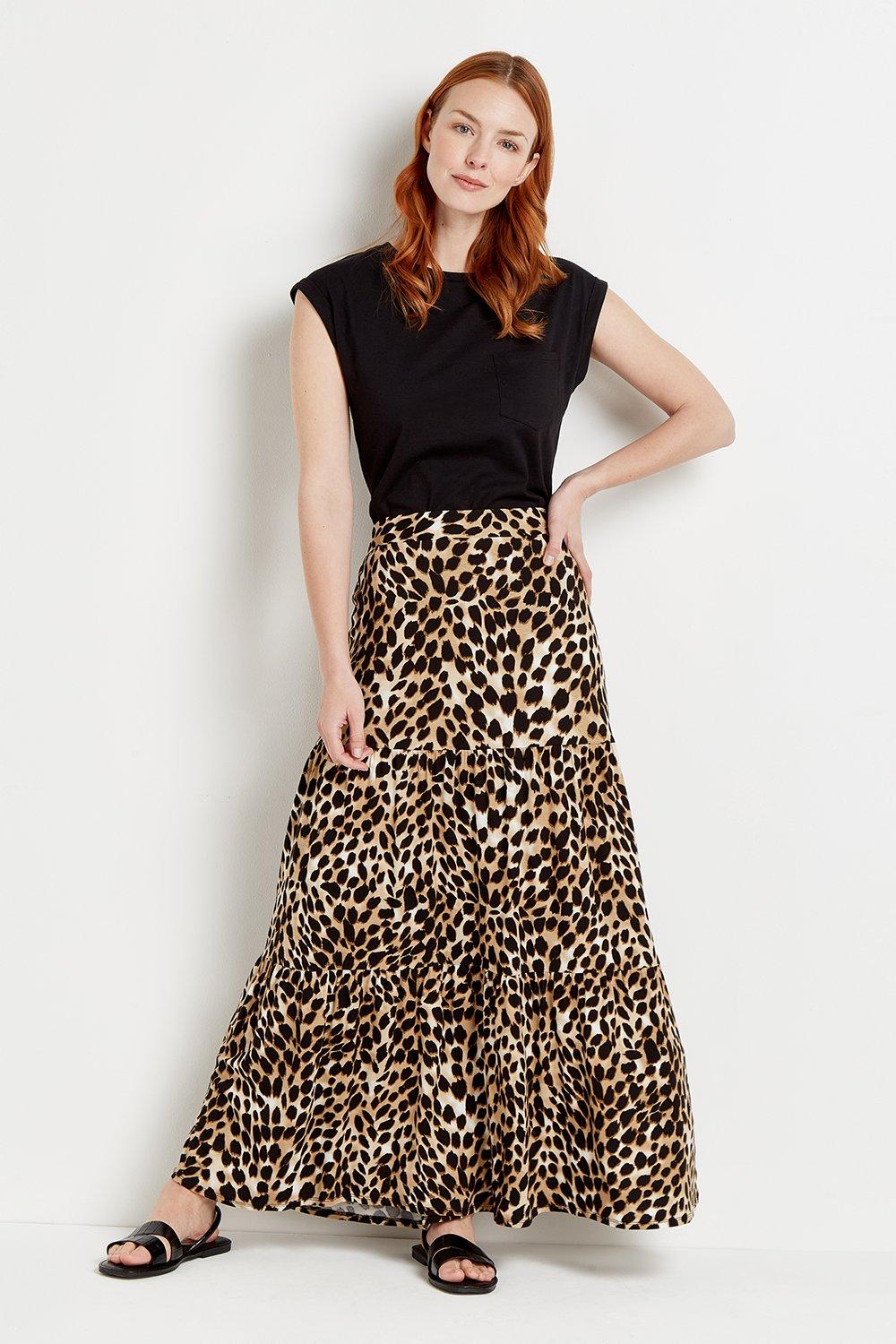 Animal print 2024 maxi skirt uk