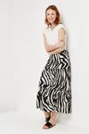 Wallis Zebra Tiered Midi Skirt thumbnail 1