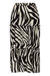 Wallis Zebra Tiered Midi Skirt thumbnail 5