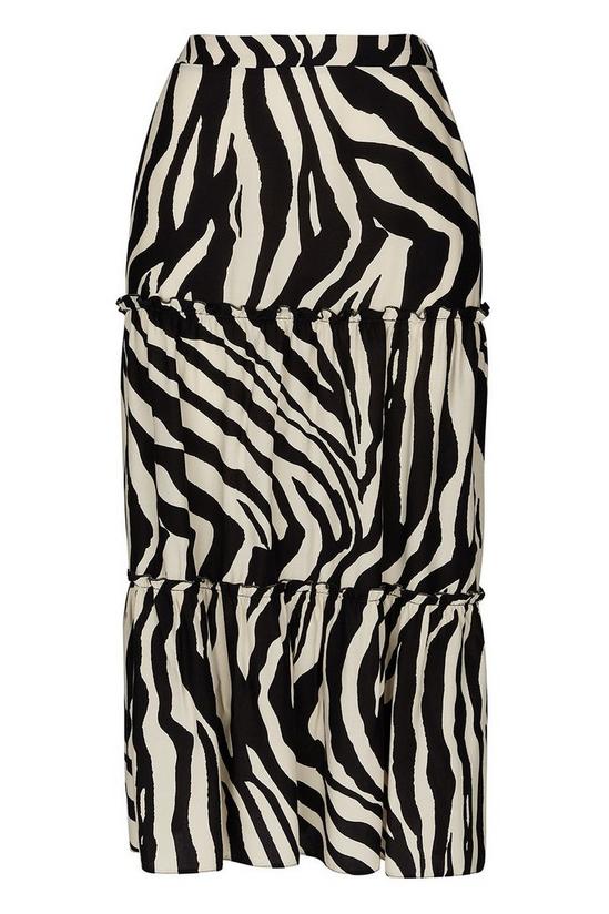 Wallis Zebra Tiered Midi Skirt 5