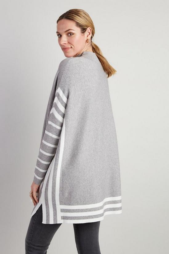 Wallis Stripe Knitted Poncho 3