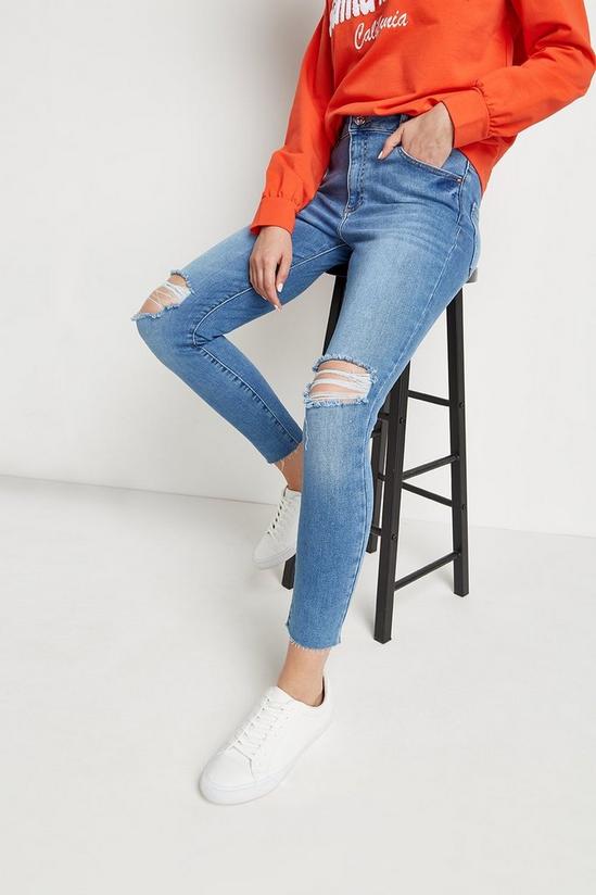Wallis Petite Ripped High-stretch Skinny Jeans 4