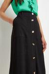 Wallis Tall Linen Look Button Through Skirt thumbnail 4