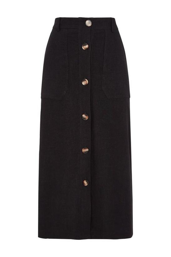 Wallis Linen Look Button Through Skirt 5