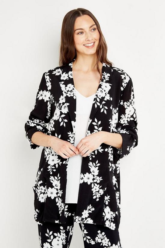 Wallis Tall Shadow Floral Relaxed Jacket 1