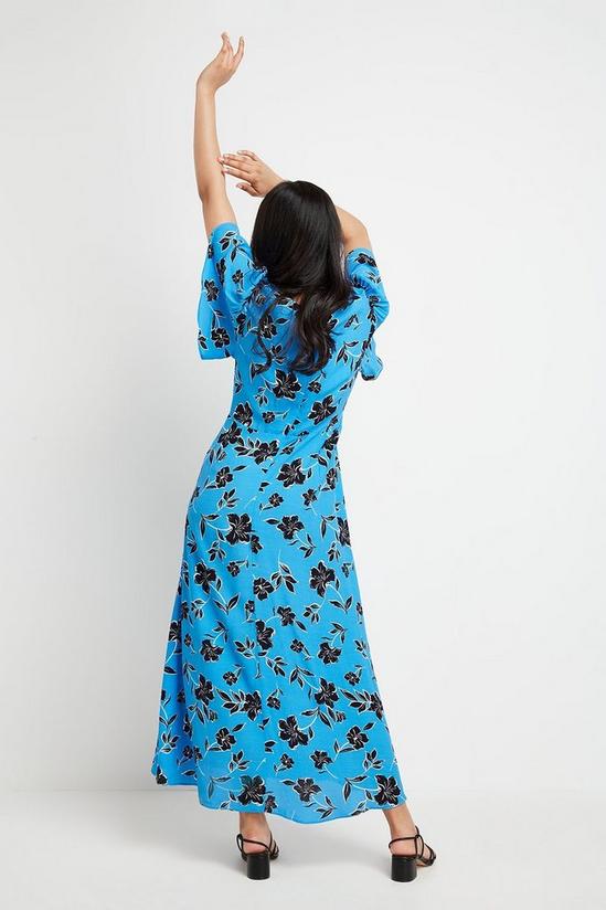 Wallis Petite Blue Floral Maxi Dress 3