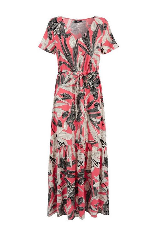 Wallis Pink Jungle Palm Relaxed Tiered Maxi Dress 5