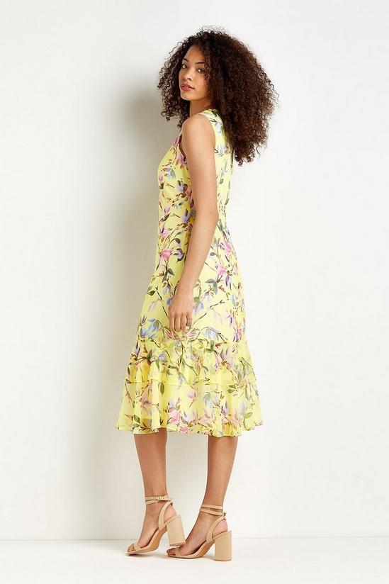 Wallis Lemon Floral Tiered Dress 3