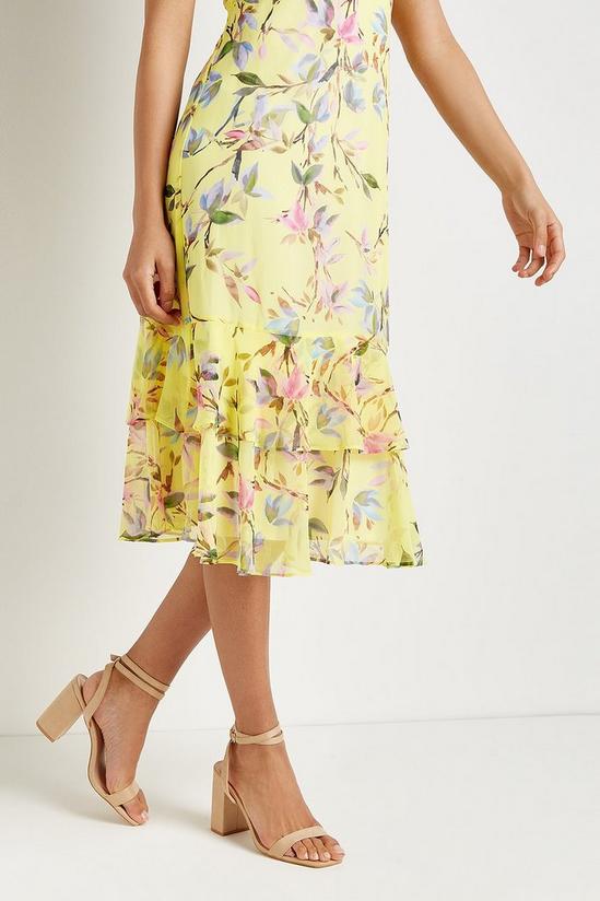 Wallis Lemon Floral Tiered Dress 4