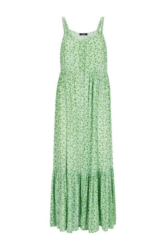 Wallis Green Strappy Floral Buttoned Midi Dress 5