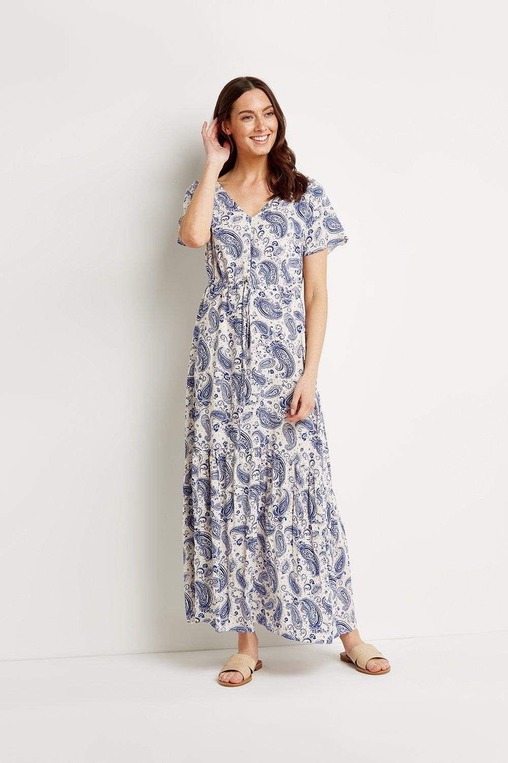 Wallis blue 2025 paisley dress