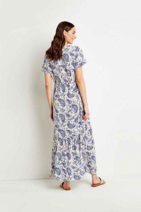 Wallis Blue Paisley Relaxed Tiered Midi Dress 3