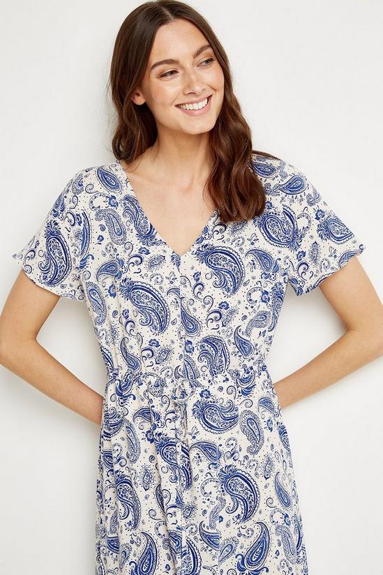Wallis Blue Paisley Relaxed Tiered Midi Dress 4