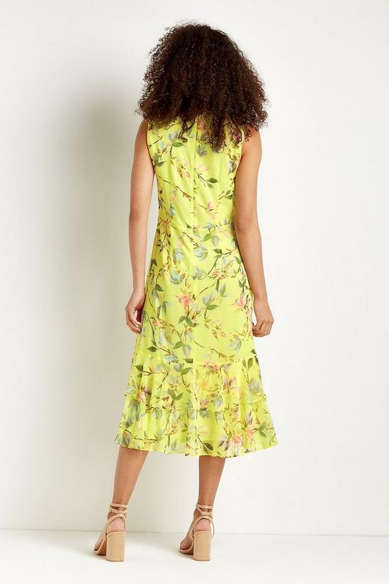 Wallis Tall Lemon Floral Tiered Dress 3