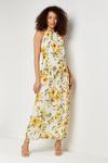 Wallis Tall Yellow Floral Pleated Maxi Dress thumbnail 1