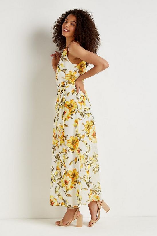 Wallis Tall Yellow Floral Pleated Maxi Dress 2