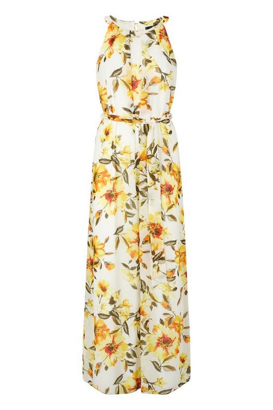Wallis Tall Yellow Floral Pleated Maxi Dress 5