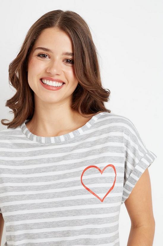 Wallis Heart Stripe T-Shirt 4