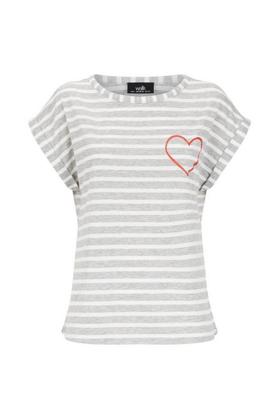 Wallis Heart Stripe T-Shirt 5