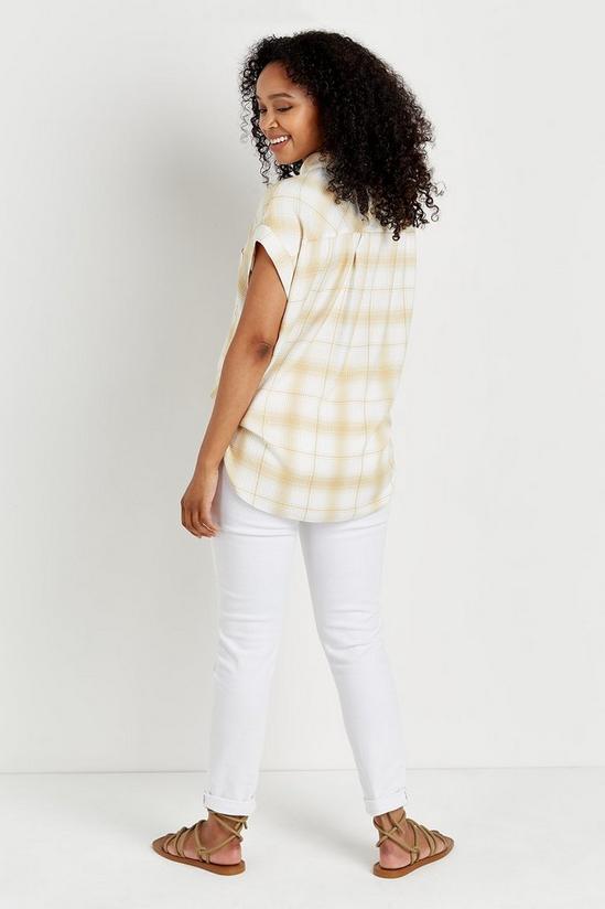 Wallis Petite Check Longline Sleeveless Shirt 3