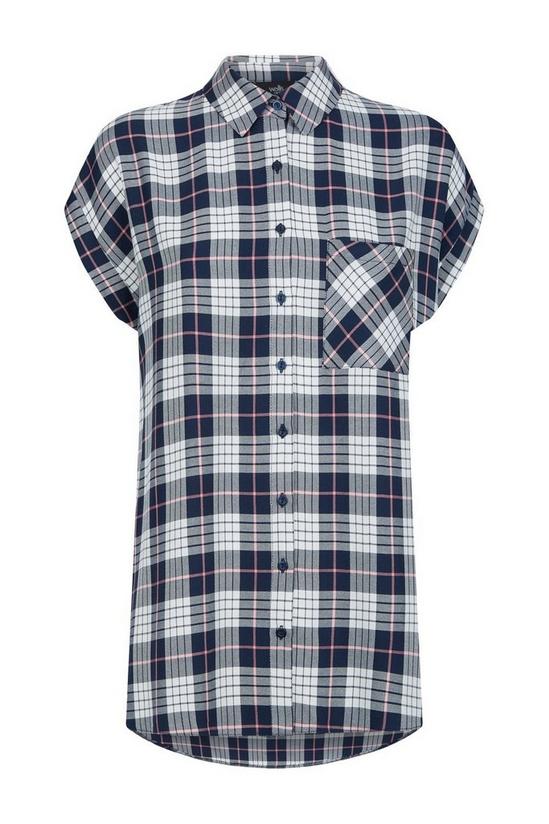 Wallis Petite Check Longline Sleeveless Shirt 5