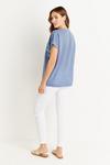 Wallis Blue Sequin Stripe T-shirt thumbnail 3
