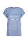 Wallis Blue Sequin Stripe T-shirt thumbnail 5