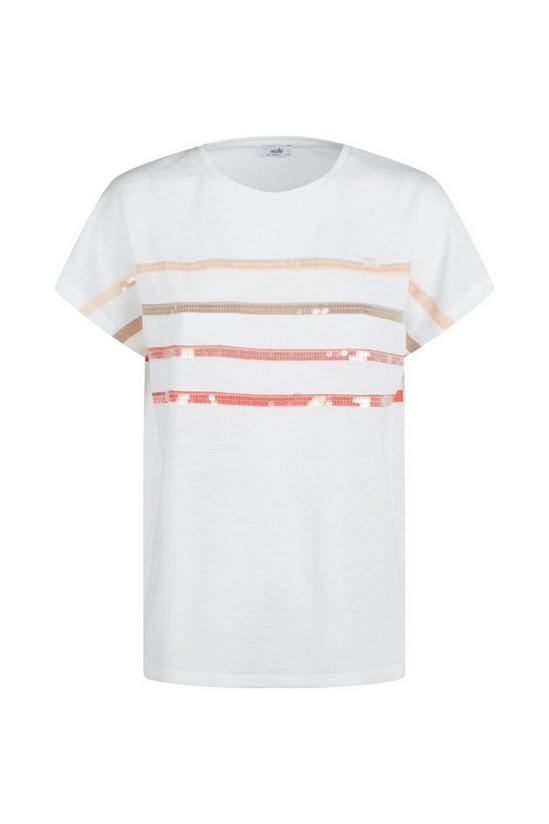 Wallis Ecru Sequin Stripe T-shirt 5