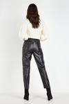 Wallis Tall Black Faux Leather Jeans thumbnail 3