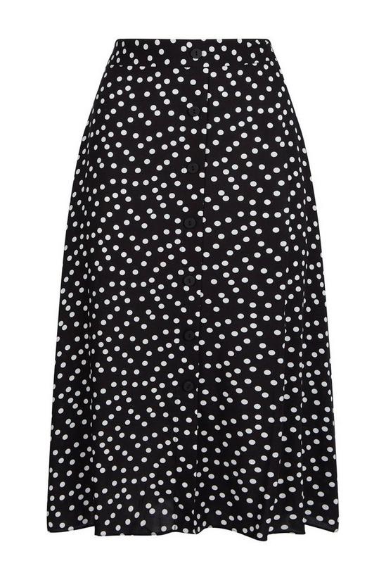 Wallis Petite White Spot Button Through Skirt 5