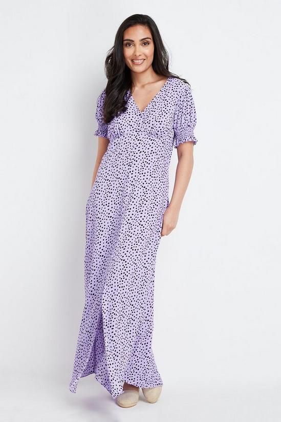 Wallis Petite Lavender Spot Maxi Dress 1