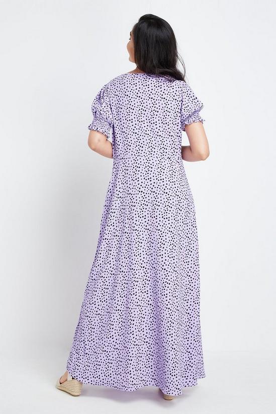 Wallis Petite Lavender Spot Maxi Dress 3