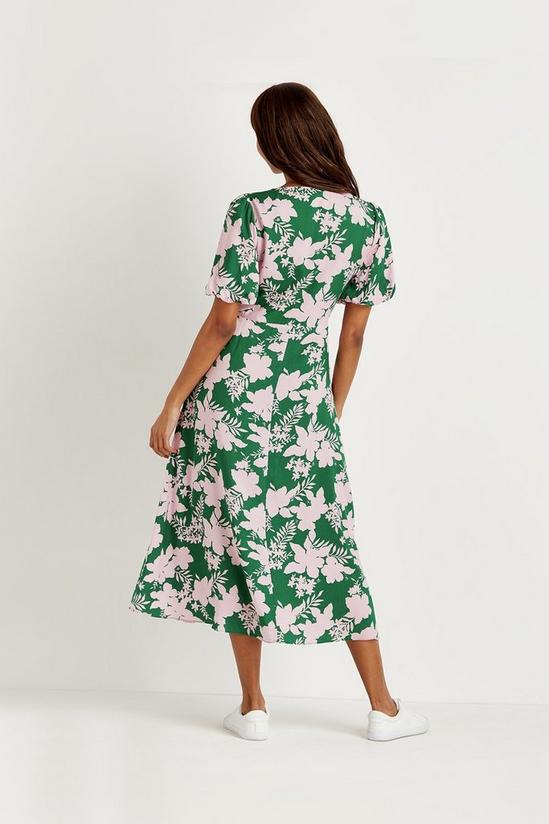 Wallis Green Floral Button Through Dress 3
