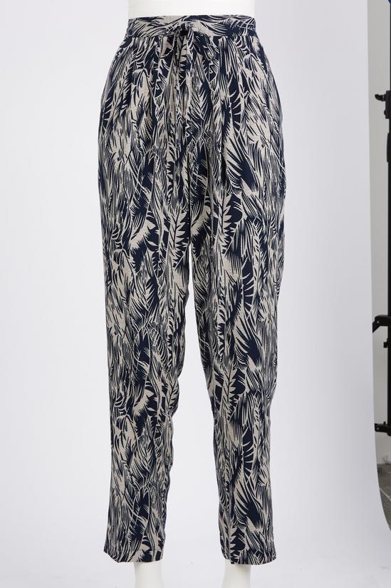 Wallis Navy Palm Trousers 5