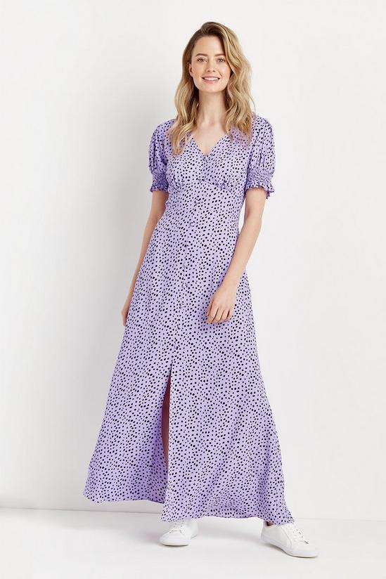 Wallis Lavender Spot Maxi Dress 1