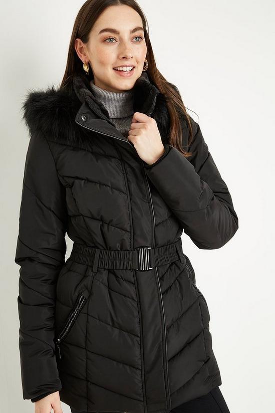 Wallis Tall Belted Short Padded Coat 4