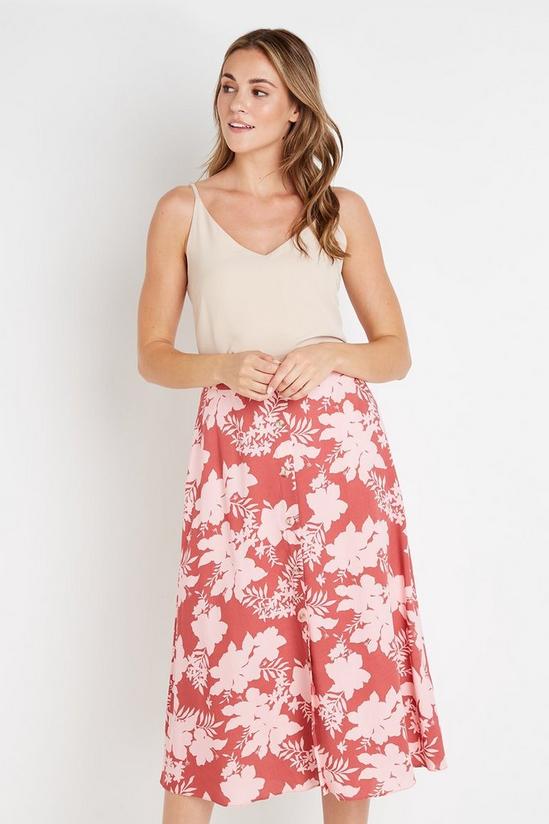 Wallis Shadow Floral Button Through Skirt 1