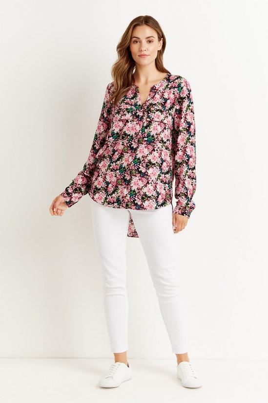 Wallis Tall Pink Floral Button Shirt 2