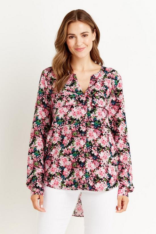Wallis Tall Pink Floral Button Shirt 4
