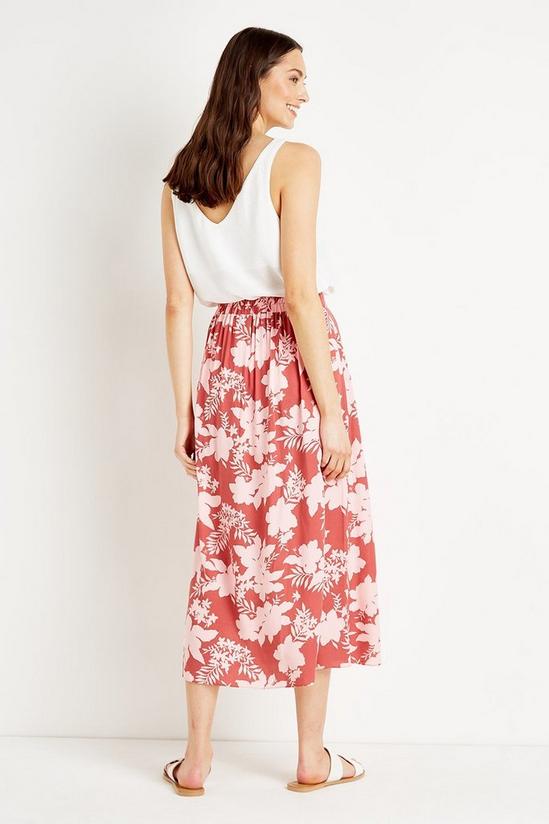 Wallis Tall Shadow Floral Button Through Skirt 3