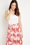 Wallis Tall Shadow Floral Button Through Skirt thumbnail 4