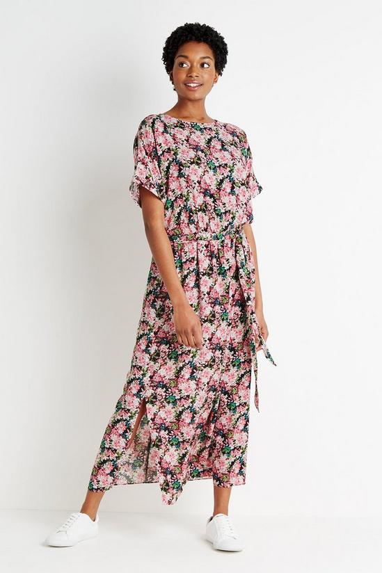 Wallis Tall Pink Floral Midi Dress 2
