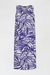 Wallis Blue Palm Side-split Shift Dress thumbnail 5