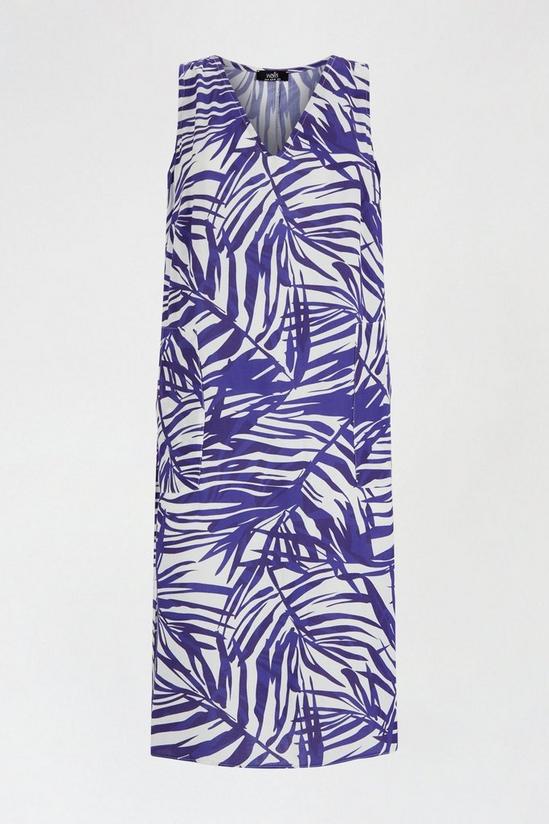Wallis Blue Palm Side-split Shift Dress 5